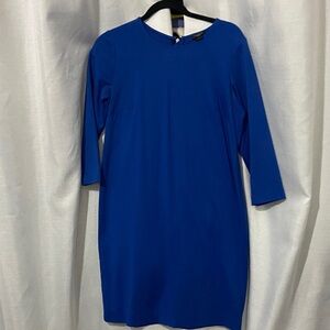 Ann Taylor Vibrant Blue Long Sleeve Dress